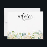 Vattenfärgslådor med guldfärgat oljerådkort rådkort<br><div class="desc">Elegant- och vismkort med vattenfärgat blommönster med faux guld foil och faux guld glitter accents - det finns ingen egentlig folie från guld eller glitter. Blommigtens rådgivningskort är perfekt för händelser i vår. Texten är dyster för "råd till bruden",  "råd till paret",  "råd till föräldrarna" och så mycket mer.</div>
