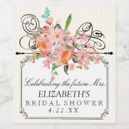 Vattenfärgslådor med Rand Möhippa Vinflaska Etikett