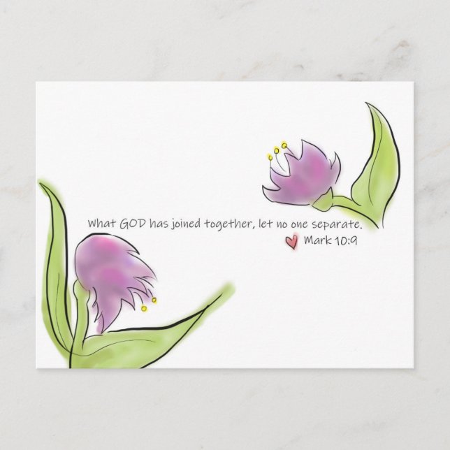 Vattenfärgslådor och bibelverser för Kärlek Vykort (Framsida)