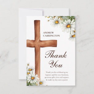 Vattenfärgslådor och Kor-baptism Tack Kort