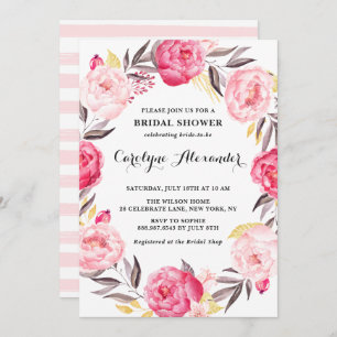 Vattenfärgslådor och Möhippa av faux guldfetter Inbjudningar