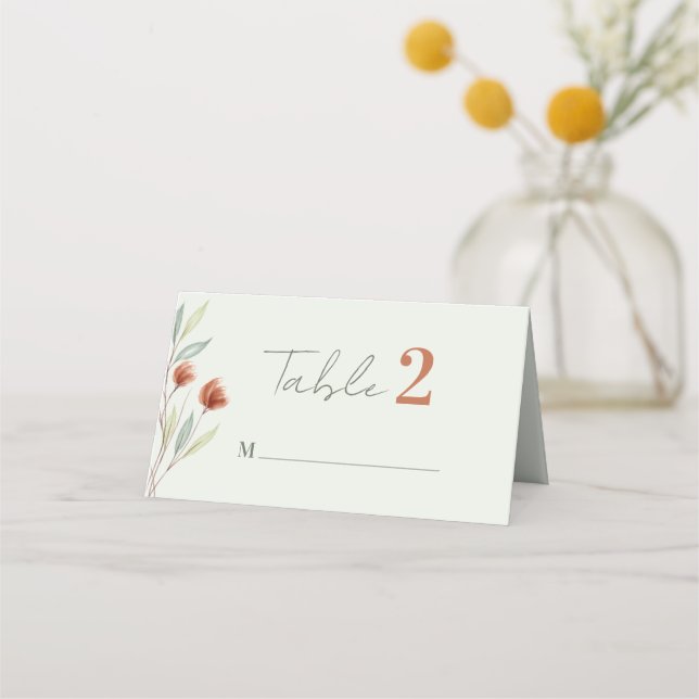 Vattenfärgslådor Pastellkrita, Grönt Placeringskort (Framsida)