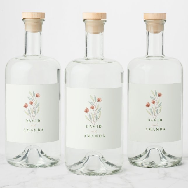 Vattenfärgslådor Pastellkrita, Grönt Spritflaskor Etikett (Flaskor)