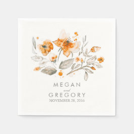 Vattenfärgslådor Vintagen Fall Wedling Pappersservett