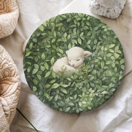 Vattenfärgslampa Greenery Baby Shower
