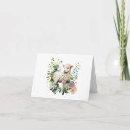 Vattenfärgslampa med utandning av blommor BLANK Kort