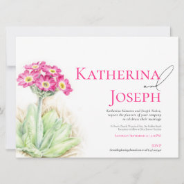 Vattenfärgslandskap i Alperna rosa bröllop Inbjudningar