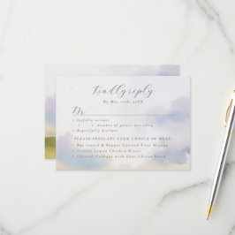 vattenfärgslandskap moln OSA med måltider Kort