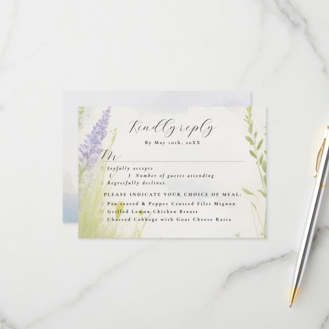 vattenfärgslandskap moln OSA med måltider Kort (Fram/Back In Situ)