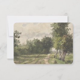 Vattenfärgslandskap Väg - konstant Troyon Tack Kort