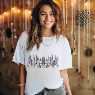 Vattenfärgslavender Flowers T Shirt