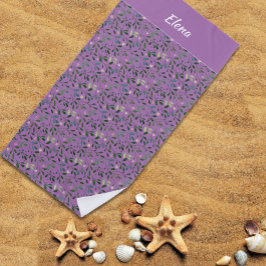 Vattenfärgslavender mönster grönt löv namn