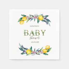 Vattenfärgslemoner Olife Baby Shower Pappersservett