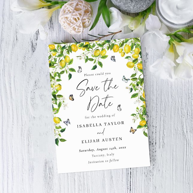 Vattenfärgslemonger Spara Datumet (Skapare uppladdad)