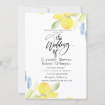 Vattenfärgslemons Bröllop