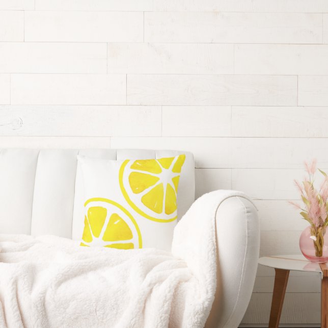 Vattenfärgslemonsegment Kudde (Soffa)