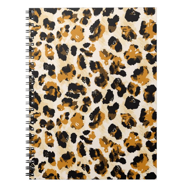 Vattenfärgsleopardhud, tidrafärggradient. anteckningsbok (Framsidan)