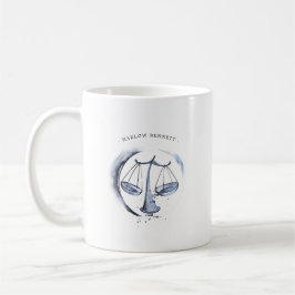 Vattenfärgslibra Astrology Zodiac-tecken | Monogra Kaffemugg