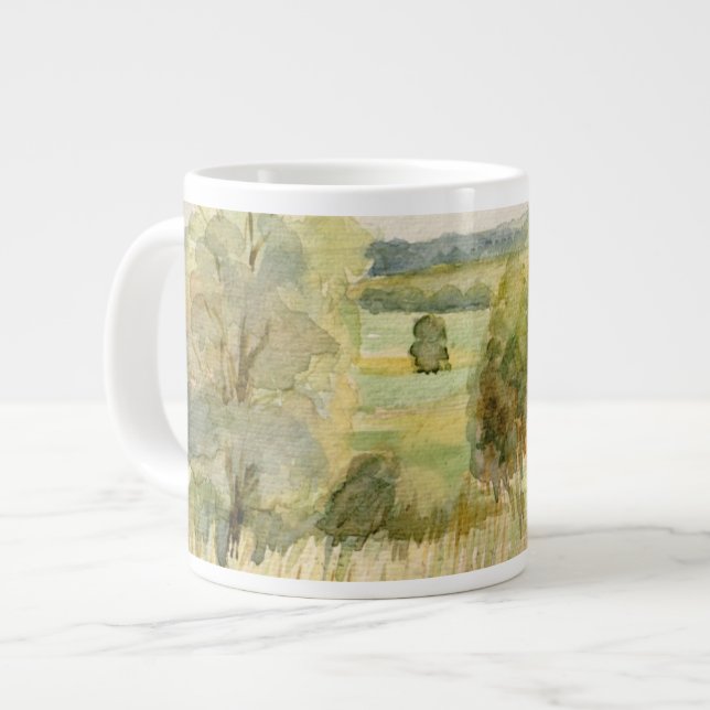 Vattenfärgsliggande Jumbo Mugg (Framsida vänster)