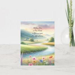 Vattenfärgsliggande sympati tack kort