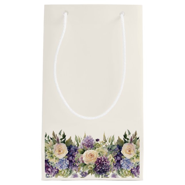 VattenfärgsLila Flower Bouquet-Bröllop- (Framsidan)