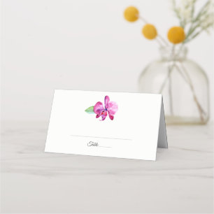 VattenfärgsLila Orchid Blommigt Bröllop Placeringskort