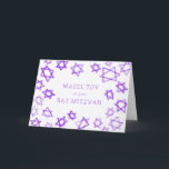 VattenfärgsLila Stars MAZEL TOV Pub Bat mitzvah Kort<br><div class="desc">Perfekt roligt MAZEL TOV-kort som ska skickas för bat mitzvah, pub mitzvah eller andra judiska firande! Hand gjorde vattenfärgsgrafik åt dig på framsidan och på insidan. FULLT ANPASSADE! Klicka på "Anpassa" ovan om du vill redigera texten. Klicka på "Redigera med verktyg" för att justera typsnitt, färg och placeringar. Utformningen är...</div>