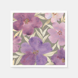 Vattenfärgslilas i Gröntens bakgrund Pappersservett