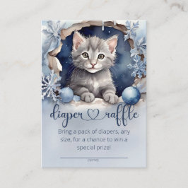 Vattenfärgsliten kattdiaper raffle biljett tilläggskort