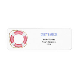 Vattenfärgslivboj - Returadressetikett Returadress Etikett