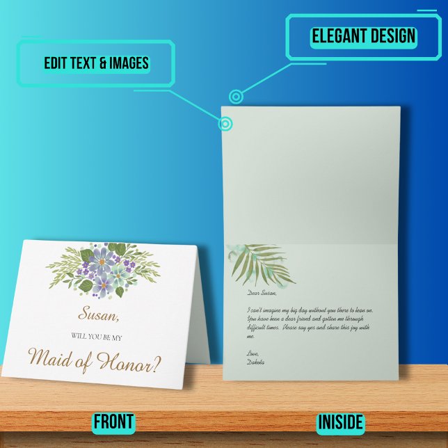 VattenfärgsLöv 01 Brudens sida Frieri mappade Kort (Please enjoy our design and see the others in the collection.)