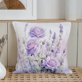 Vattenfärgslugnande lavender Meadows Kudde