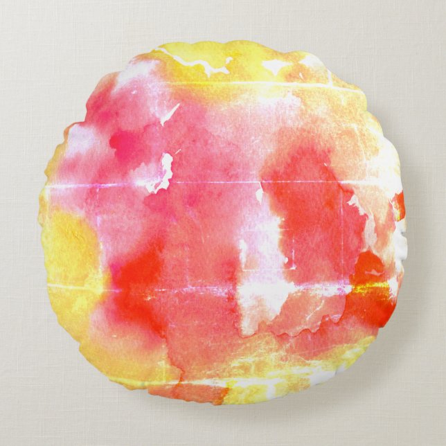 Vattenfärgsmagi Rund Kudde (Framsidan)