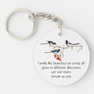VattenfärgsMagpie Family Quote Animal Nature Nycke
