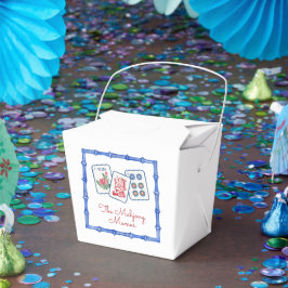 VattenfärgsMahjong Tiles & Bows-hölje Presentaskar