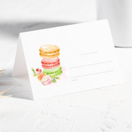 Vattenfärgsmakarooner Placeringskort