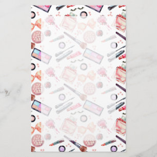 VattenfärgsMakeup Mönster Brevpapper