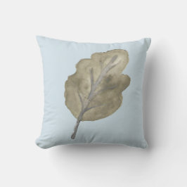 Vattenfärgsmålad Oak Löv Art Kudde