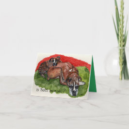 vattenfärgsmålare, Julafton Boxers, grått meddelan Kort