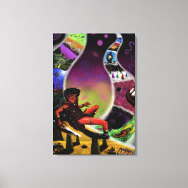 vattenfärgsmålare, mystisk dimension canvastryck