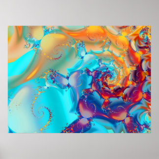 Vattenfärgsmällor Poster