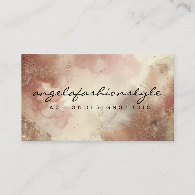 Vattenfärgsmålning Abstrakt Penselfärg vattenfärg Visitkort (Framsida)