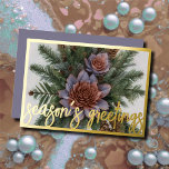 Vattenfärgsmålning Evergreen Pinecone jul Helgkort<br><div class="desc">Helgdag temaobjekt designade av Umua. Tryckt och avsänt av Zazzle eller deras närstående företag.</div>