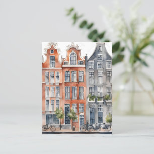 Vattenfärgsmålning i Amsterdam Helg Vykort