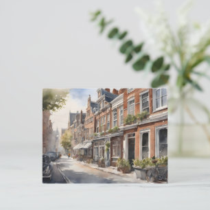 Vattenfärgsmålning i Amsterdam Vykort