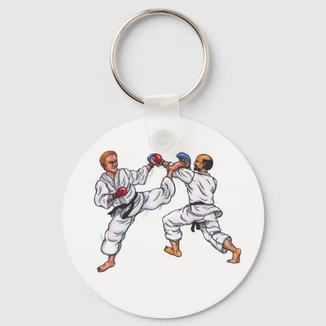 vattenfärgsmålning karate manar Strinament Nyckelring (Framsida)