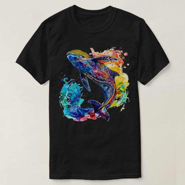 Vattenfärgsmarin livslängd t shirt (Design framsida)