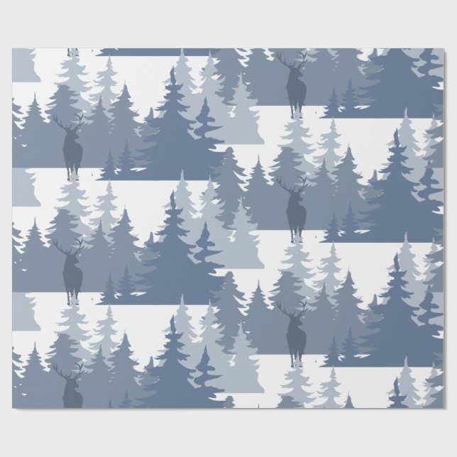 Vattenfärgsmarkering Forest Animal Natature Art Presentpapper (Platt)