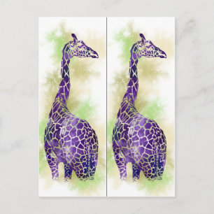 Vattenfärgsmarkörer Giraffe bok Vykort
