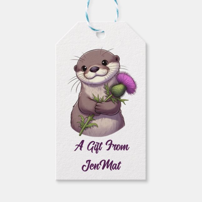 Vattenfärgsmassa och halm presentetikett (Framsidan)